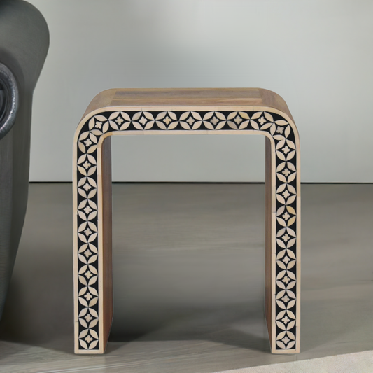 Edessa Bone Inlay End Table