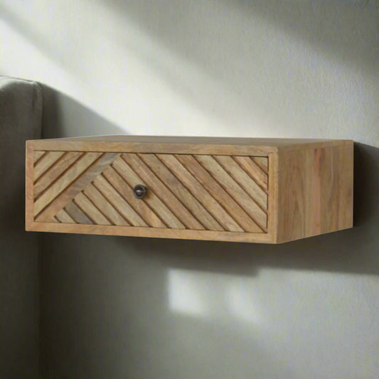 Floating Line Carved Bedside table