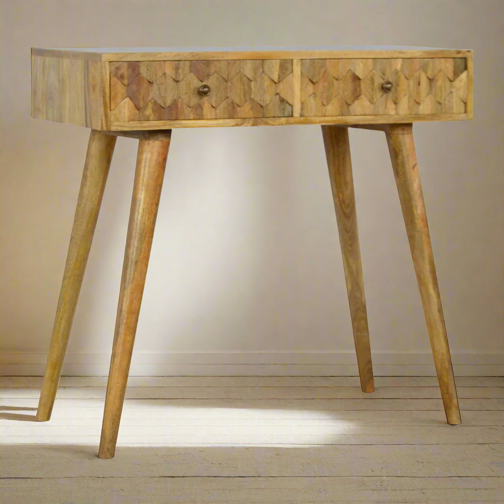 Pineapple Carved Console Table Entryway Table
