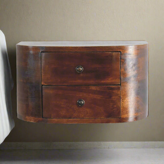 Lunar 2 Drawer Floating Bedside