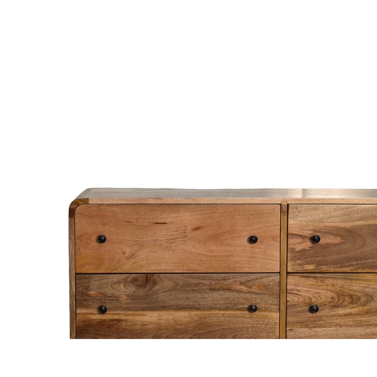Large Curved Oak-ish Chest Of Draws