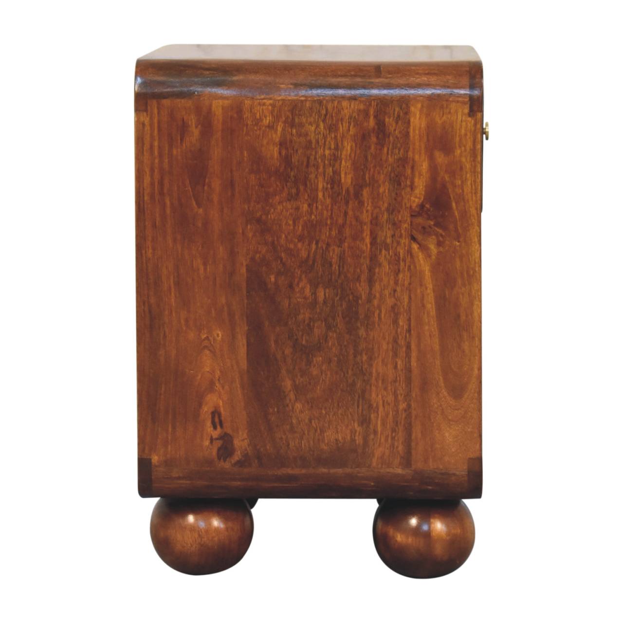 Chestnut Open Woven Bedside Cabinet Nightstand