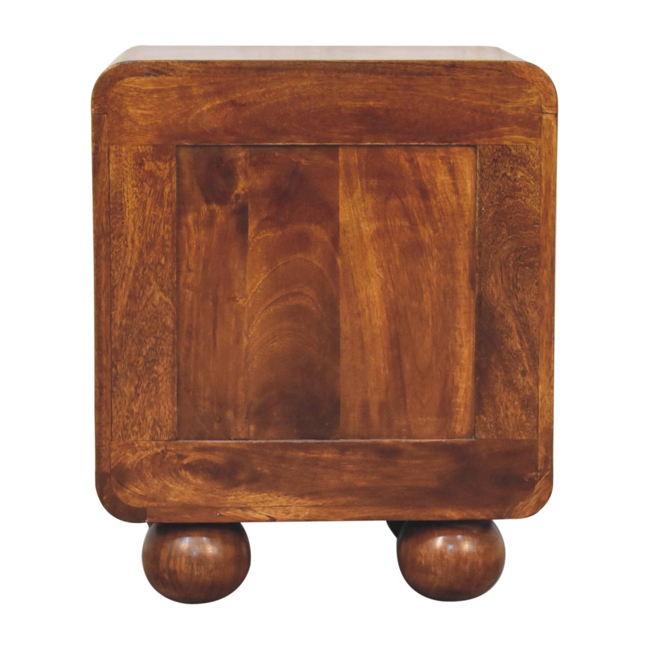 Chestnut Open Woven Bedside Cabinet Nightstand