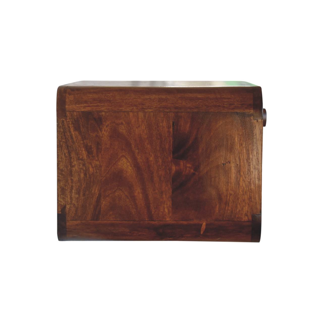 Chestnut Wall Mounted Open Woven Bedside Table Night Stand