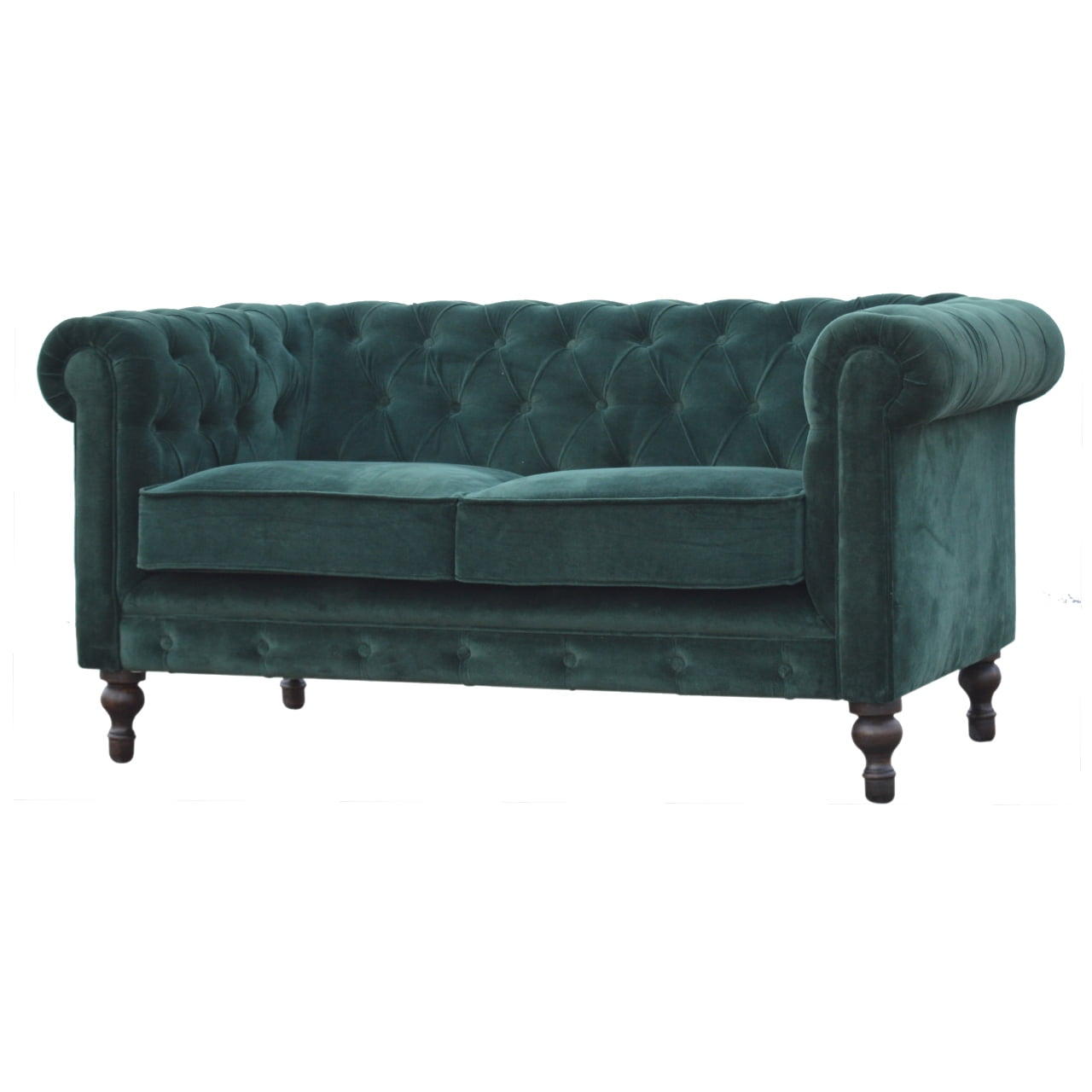 Emerald Green Velvet Chesterfield Sofa