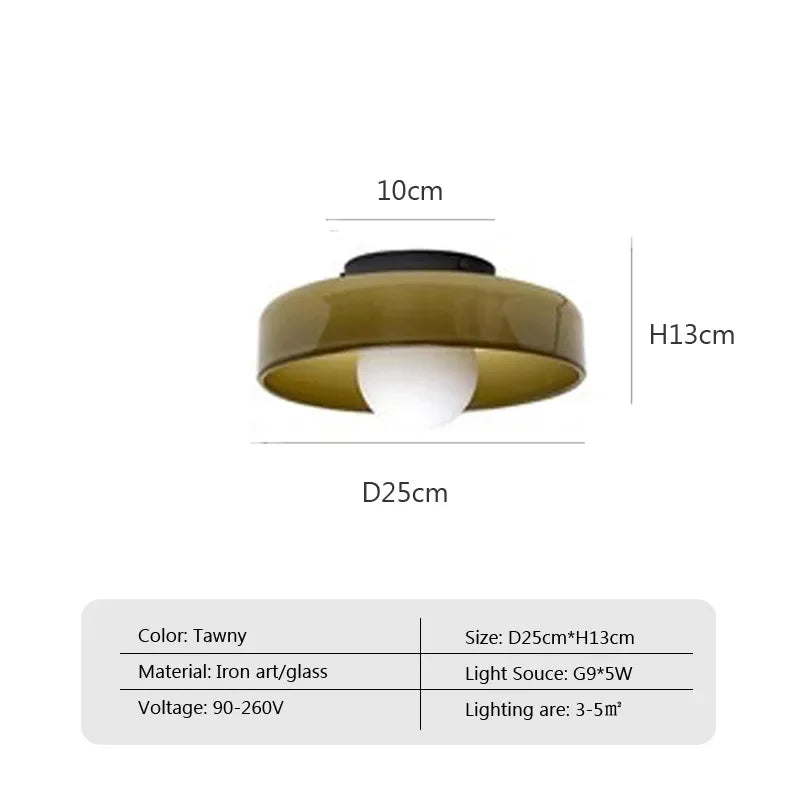 Nordic Glass Ceiling Light Single Head G9 Lamp Source Wall Lamp For Entryway Hallway Aisle Balcony Living Room Bedroom Fixtures