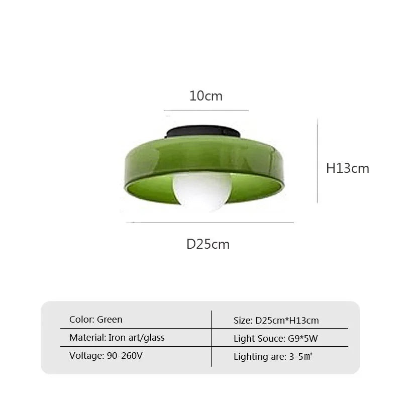 Nordic Glass Ceiling Light Single Head G9 Lamp Source Wall Lamp For Entryway Hallway Aisle Balcony Living Room Bedroom Fixtures