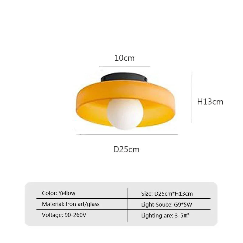 Nordic Glass Ceiling Light Single Head G9 Lamp Source Wall Lamp For Entryway Hallway Aisle Balcony Living Room Bedroom Fixtures