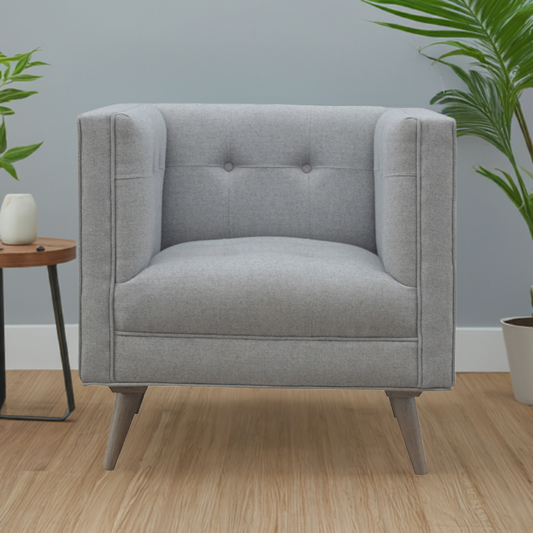 Grey Tweed Armchair