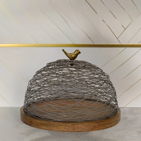 Blue Bird Nest Cake Stand Set